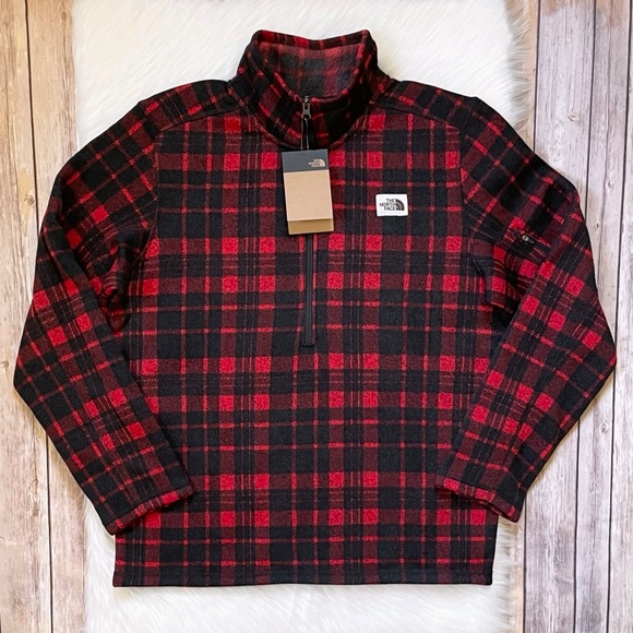 The North Face Men’s Gordon Lyons Novelty 1/4 Zip Plaid Pullover - Picture 2 of 7